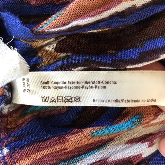 Free People Monarch Boho Blue Combo XS Flowy - Picture 6 of 6